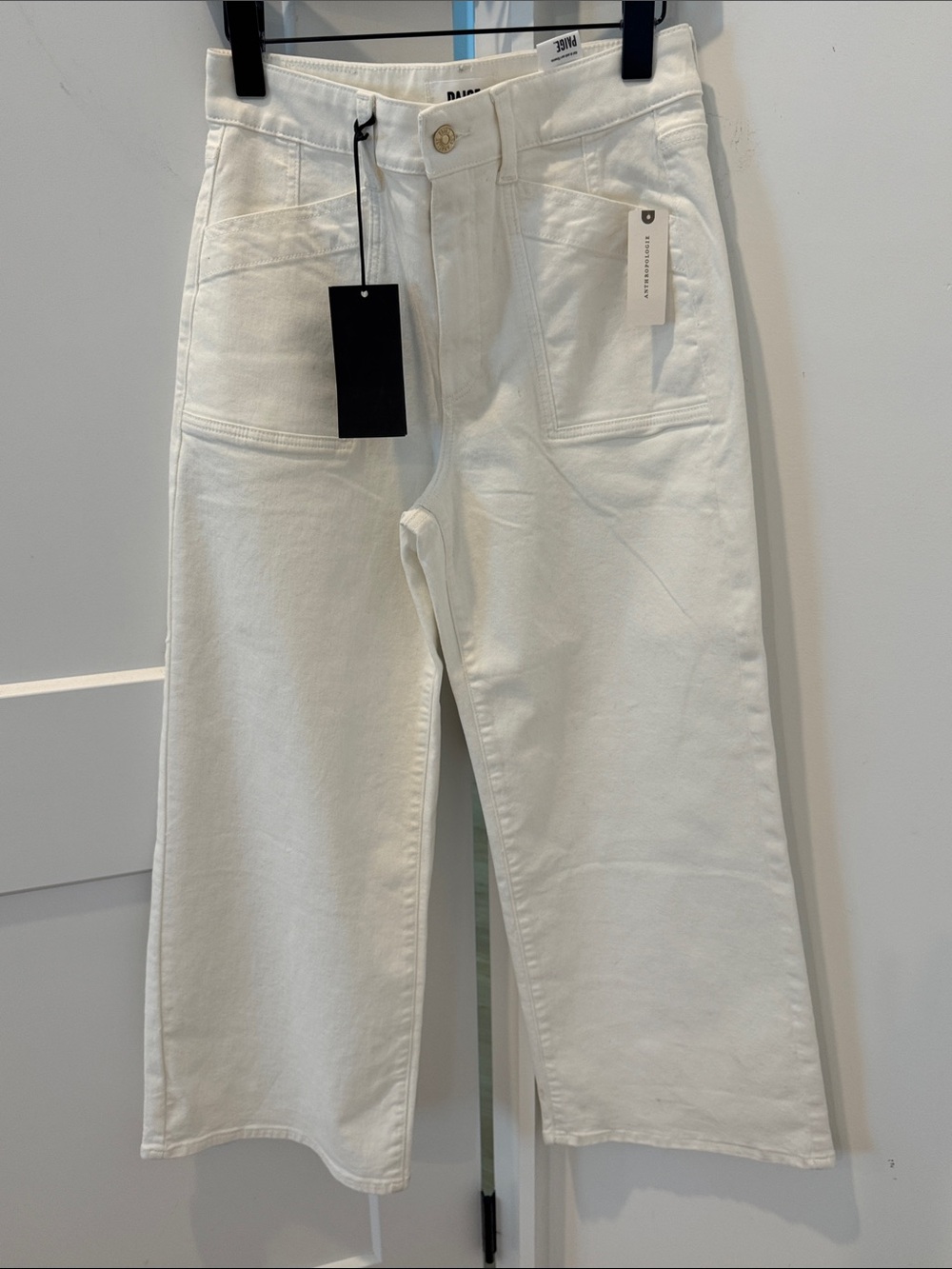 Anthropologie PAIGE Anessa Quincy High-Rise Crop Wide-Leg Jeans 28 NWT $249 - Picture 4 of 9